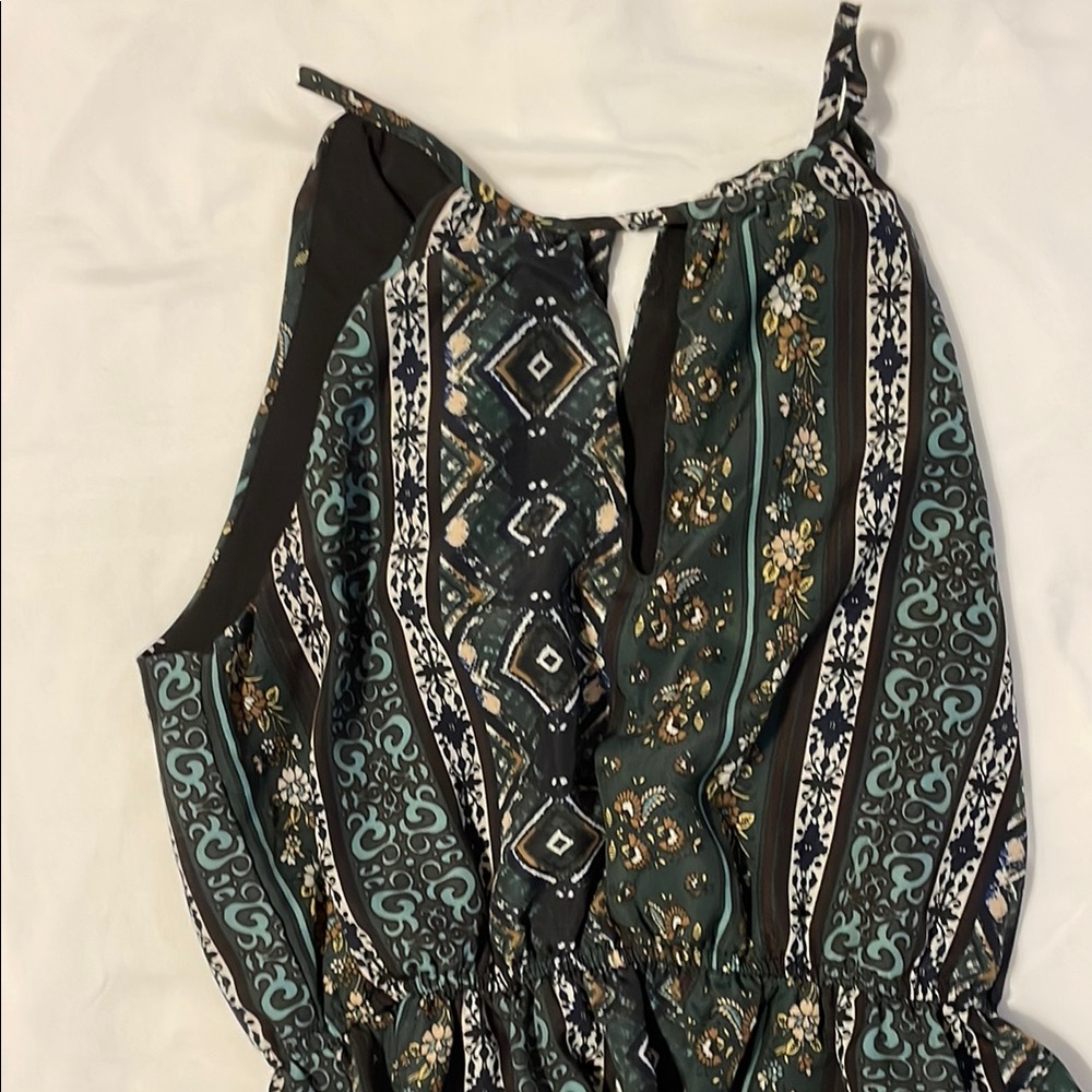 Mimi Chica Black and White Halter Maxi Sundress - Picture 3 of 3